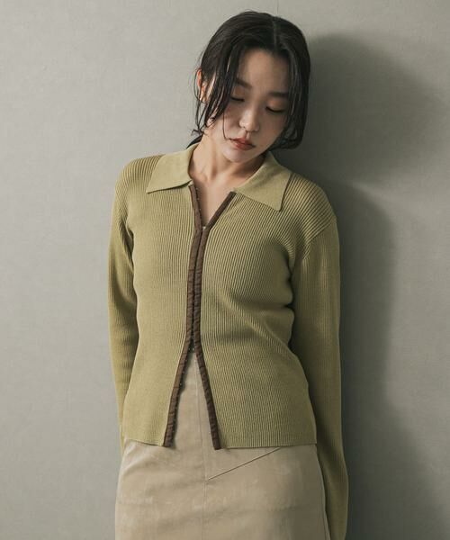 SENSE OF PLACE by URBAN RESEARCH / センスオブプレイス バイ アーバンリサーチ カーディガン・ボレロ | フロントホックエリツキコンパクトカーディガン | 詳細6