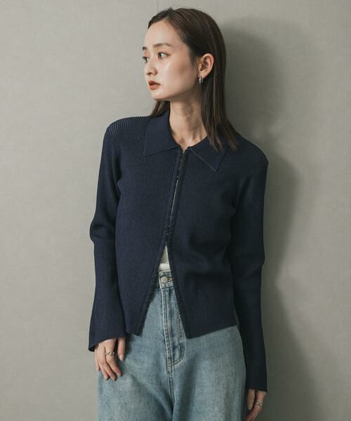 SENSE OF PLACE by URBAN RESEARCH / センスオブプレイス バイ アーバンリサーチ カーディガン・ボレロ | フロントホックエリツキコンパクトカーディガン | 詳細10