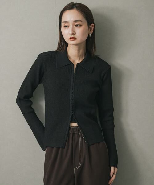 SENSE OF PLACE by URBAN RESEARCH / センスオブプレイス バイ アーバンリサーチ カーディガン・ボレロ | フロントホックエリツキコンパクトカーディガン | 詳細21