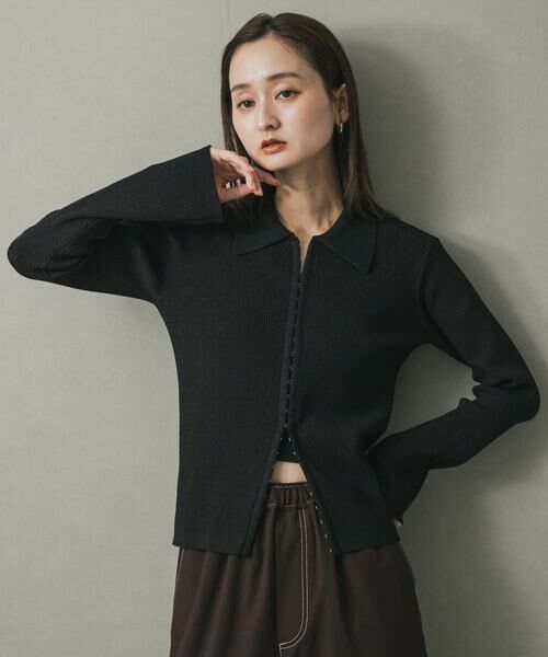 SENSE OF PLACE by URBAN RESEARCH / センスオブプレイス バイ アーバンリサーチ カーディガン・ボレロ | フロントホックエリツキコンパクトカーディガン | 詳細22