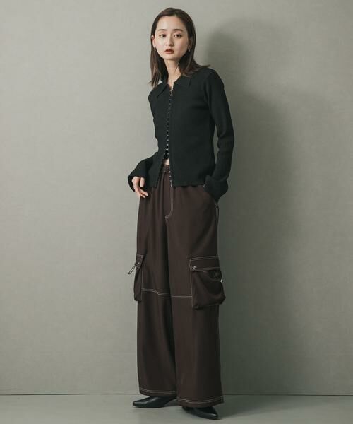 SENSE OF PLACE by URBAN RESEARCH / センスオブプレイス バイ アーバンリサーチ カーディガン・ボレロ | フロントホックエリツキコンパクトカーディガン | 詳細24