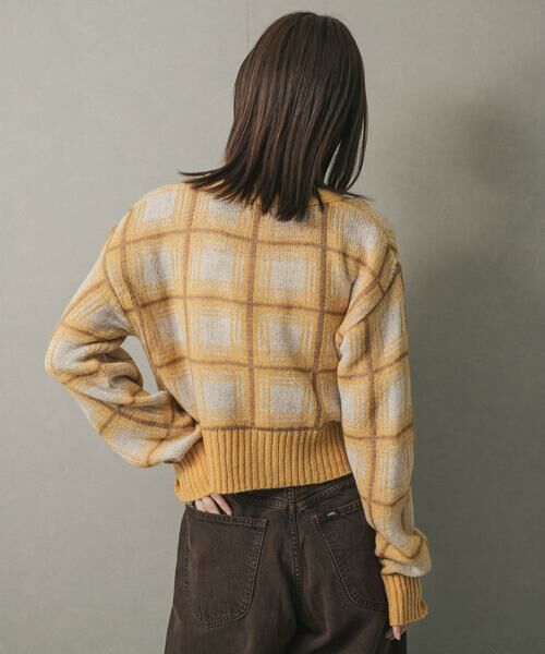 SENSE OF PLACE by URBAN RESEARCH / センスオブプレイス バイ アーバンリサーチ カーディガン・ボレロ | モヘアチェッククロップドカーディガン | 詳細2