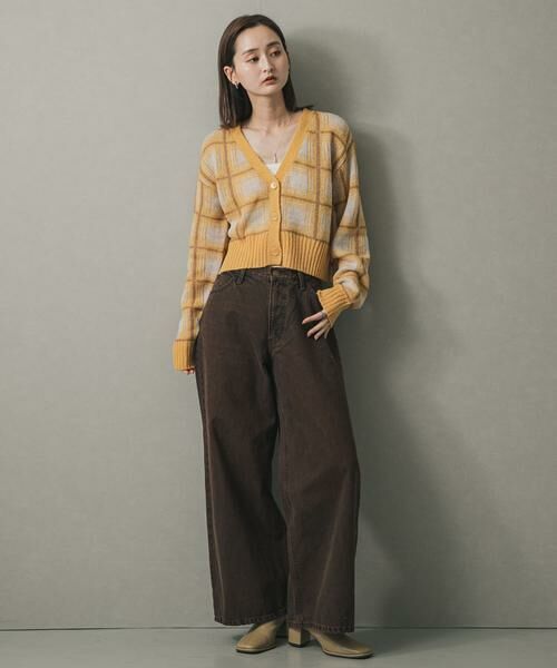 SENSE OF PLACE by URBAN RESEARCH / センスオブプレイス バイ アーバンリサーチ カーディガン・ボレロ | モヘアチェッククロップドカーディガン | 詳細3