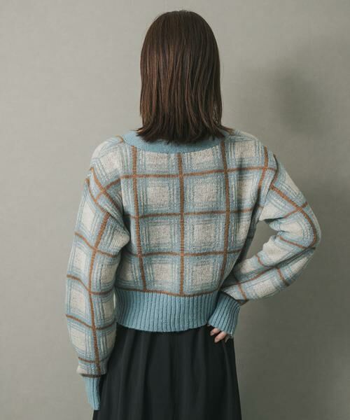 SENSE OF PLACE by URBAN RESEARCH / センスオブプレイス バイ アーバンリサーチ カーディガン・ボレロ | モヘアチェッククロップドカーディガン | 詳細9