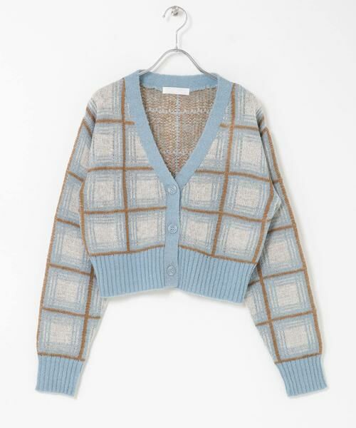 SENSE OF PLACE by URBAN RESEARCH / センスオブプレイス バイ アーバンリサーチ カーディガン・ボレロ | モヘアチェッククロップドカーディガン | 詳細11