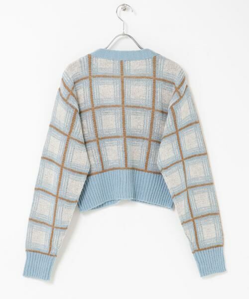 SENSE OF PLACE by URBAN RESEARCH / センスオブプレイス バイ アーバンリサーチ カーディガン・ボレロ | モヘアチェッククロップドカーディガン | 詳細13