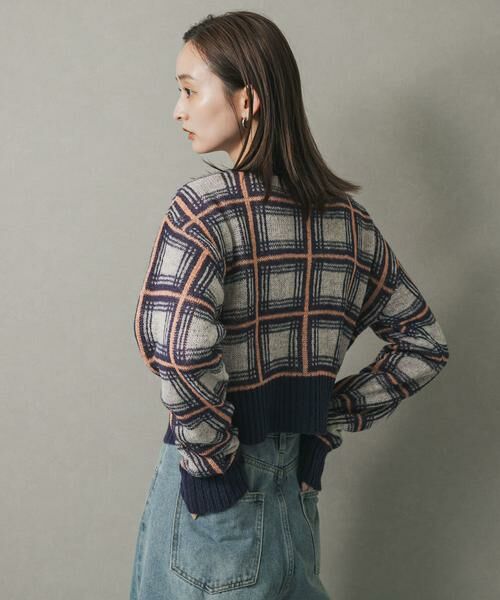 SENSE OF PLACE by URBAN RESEARCH / センスオブプレイス バイ アーバンリサーチ カーディガン・ボレロ | モヘアチェッククロップドカーディガン | 詳細19