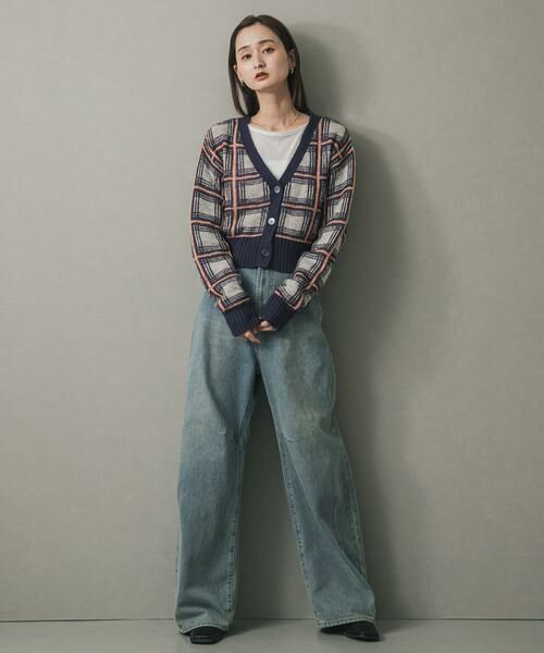 SENSE OF PLACE by URBAN RESEARCH / センスオブプレイス バイ アーバンリサーチ カーディガン・ボレロ | モヘアチェッククロップドカーディガン | 詳細20