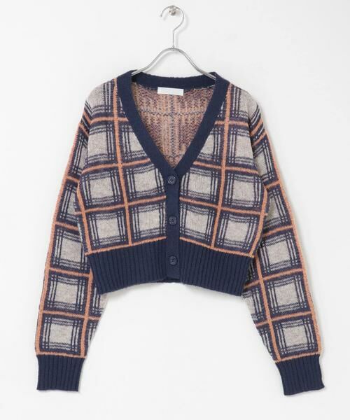 SENSE OF PLACE by URBAN RESEARCH / センスオブプレイス バイ アーバンリサーチ カーディガン・ボレロ | モヘアチェッククロップドカーディガン | 詳細22