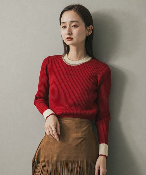 SENSE OF PLACE by URBAN RESEARCH / センスオブプレイス バイ アーバンリサーチ ニット・セーター | 『WEB限定』バイカラーコンパクトセーター | 詳細1