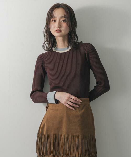 SENSE OF PLACE by URBAN RESEARCH / センスオブプレイス バイ アーバンリサーチ ニット・セーター | 『WEB限定』バイカラーコンパクトセーター | 詳細7