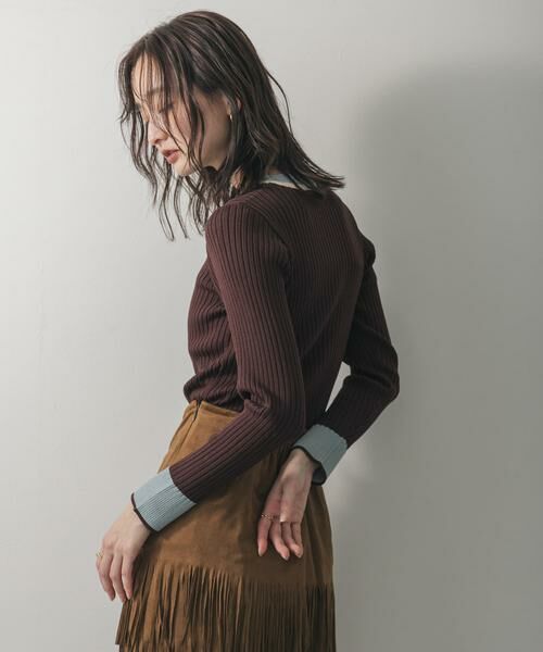SENSE OF PLACE by URBAN RESEARCH / センスオブプレイス バイ アーバンリサーチ ニット・セーター | 『WEB限定』バイカラーコンパクトセーター | 詳細9