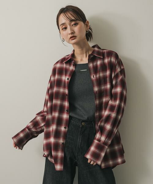 SENSE OF PLACE by URBAN RESEARCH / センスオブプレイス バイ アーバンリサーチ シャツ・ブラウス | オンブレチェックルーズシャツ | 詳細5