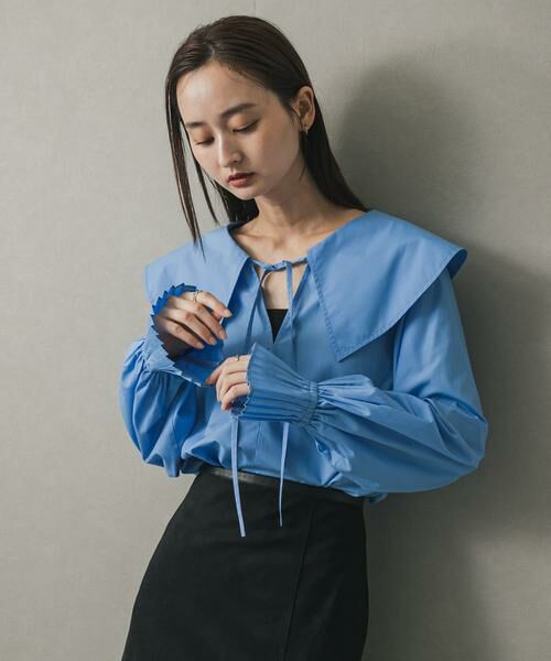 SENSE OF PLACE by URBAN RESEARCH / センスオブプレイス バイ アーバンリサーチ シャツ・ブラウス | ビッグカラーカフスプリーツブラウス | 詳細1