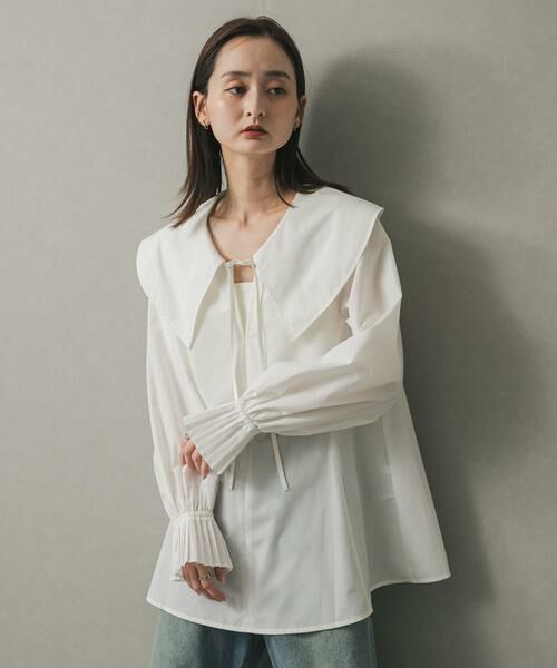 SENSE OF PLACE by URBAN RESEARCH / センスオブプレイス バイ アーバンリサーチ シャツ・ブラウス | ビッグカラーカフスプリーツブラウス | 詳細14