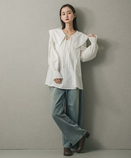 SENSE OF PLACE by URBAN RESEARCH / センスオブプレイス バイ アーバンリサーチ シャツ・ブラウス | ビッグカラーカフスプリーツブラウス | 詳細18