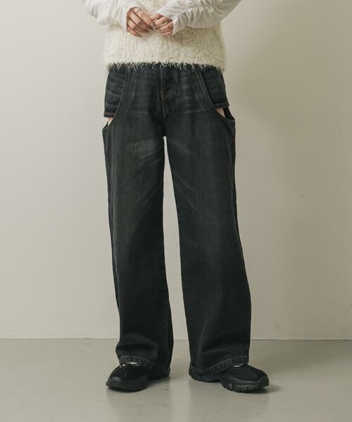 SENSE OF PLACE by URBAN RESEARCH / センスオブプレイス バイ アーバンリサーチ デニムパンツ | 『WEB/一部店舗限定サイズ』サイドカットアウトデニム | 詳細15