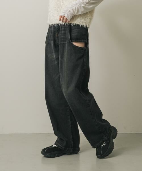 SENSE OF PLACE by URBAN RESEARCH / センスオブプレイス バイ アーバンリサーチ デニムパンツ | 『WEB/一部店舗限定サイズ』サイドカットアウトデニム | 詳細16