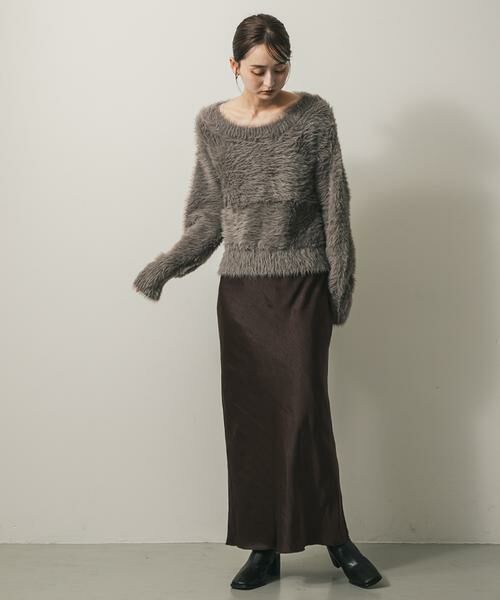 SENSE OF PLACE by URBAN RESEARCH / センスオブプレイス バイ アーバンリサーチ スカート | サテンアイラインスカート | 詳細4