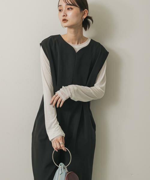 SENSE OF PLACE by URBAN RESEARCH / センスオブプレイス バイ アーバンリサーチ サロペット・オールインワン | ウエストタックハートネックロンパース | 詳細1