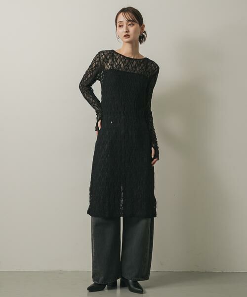 SENSE OF PLACE by URBAN RESEARCH / センスオブプレイス バイ アーバンリサーチ ワンピース | バックオープンレイヤードレースワンピース | 詳細11