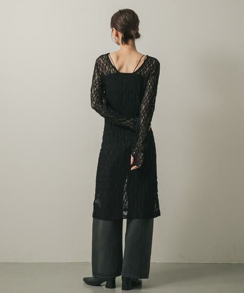 SENSE OF PLACE by URBAN RESEARCH / センスオブプレイス バイ アーバンリサーチ ワンピース | バックオープンレイヤードレースワンピース | 詳細12