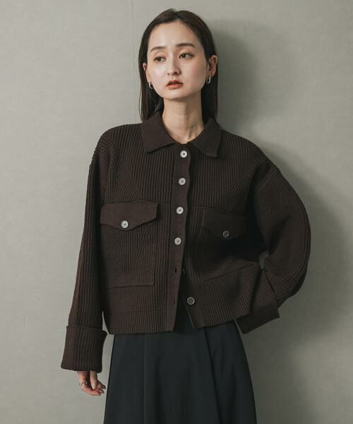 SENSE OF PLACE by URBAN RESEARCH / センスオブプレイス バイ アーバンリサーチ その他アウター | ニットショートジャケット | 詳細1