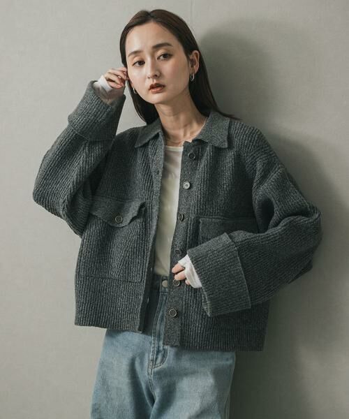 SENSE OF PLACE by URBAN RESEARCH / センスオブプレイス バイ アーバンリサーチ その他アウター | ニットショートジャケット | 詳細9