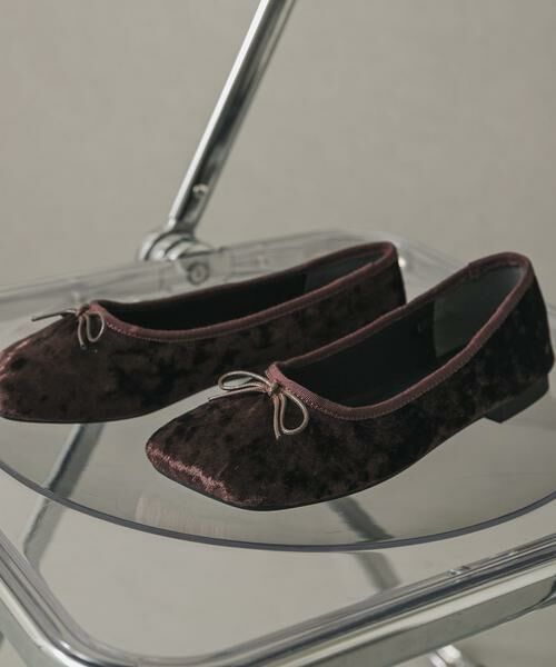 SENSE OF PLACE by URBAN RESEARCH / センスオブプレイス バイ アーバンリサーチ バレエシューズ | ベロアスクエアフラットシューズ | 詳細3