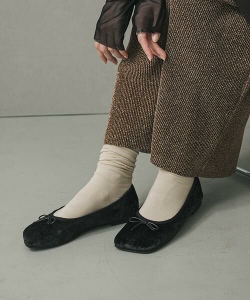 SENSE OF PLACE by URBAN RESEARCH / センスオブプレイス バイ アーバンリサーチ バレエシューズ | ベロアスクエアフラットシューズ | 詳細6
