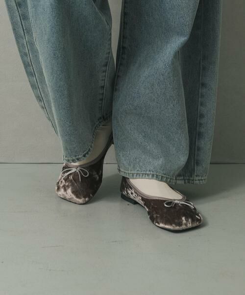 SENSE OF PLACE by URBAN RESEARCH / センスオブプレイス バイ アーバンリサーチ バレエシューズ | ベロアスクエアフラットシューズ | 詳細14