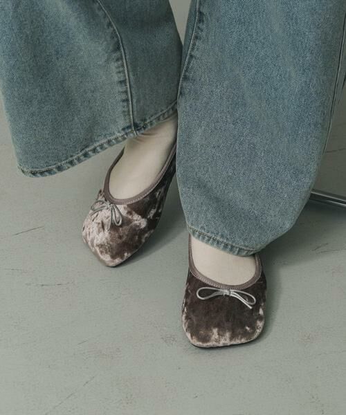 SENSE OF PLACE by URBAN RESEARCH / センスオブプレイス バイ アーバンリサーチ バレエシューズ | ベロアスクエアフラットシューズ | 詳細15