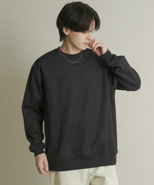 SENSE OF PLACE by URBAN RESEARCH / センスオブプレイス バイ アーバンリサーチ スウェット | フェイクスエードクルーネックスウェット | 詳細30