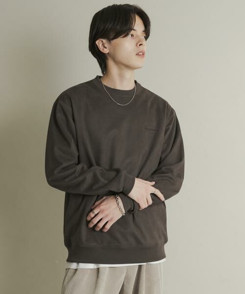 SENSE OF PLACE by URBAN RESEARCH / センスオブプレイス バイ アーバンリサーチ スウェット | シシュウフェイクスエードクルーネックスウェット | 詳細1