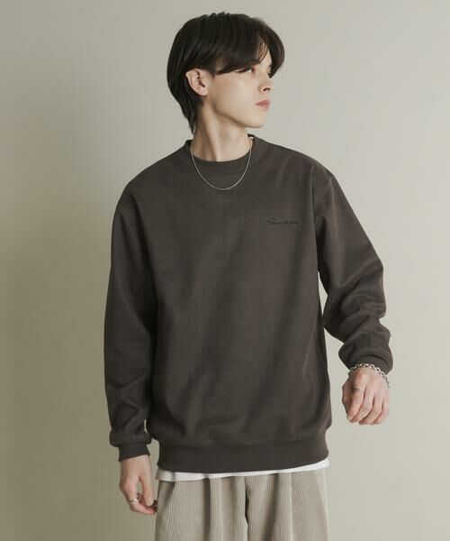 SENSE OF PLACE by URBAN RESEARCH / センスオブプレイス バイ アーバンリサーチ スウェット | シシュウフェイクスエードクルーネックスウェット | 詳細2