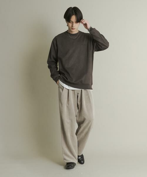 SENSE OF PLACE by URBAN RESEARCH / センスオブプレイス バイ アーバンリサーチ スウェット | シシュウフェイクスエードクルーネックスウェット | 詳細6
