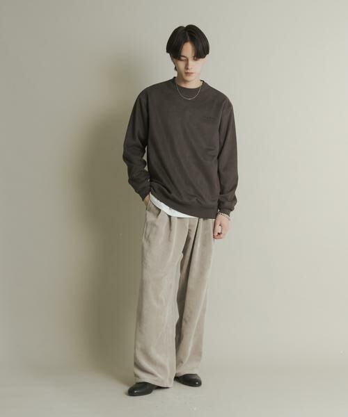 SENSE OF PLACE by URBAN RESEARCH / センスオブプレイス バイ アーバンリサーチ スウェット | シシュウフェイクスエードクルーネックスウェット | 詳細7
