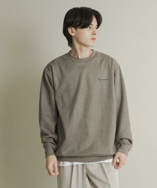 SENSE OF PLACE by URBAN RESEARCH / センスオブプレイス バイ アーバンリサーチ スウェット | シシュウフェイクスエードクルーネックスウェット | 詳細24