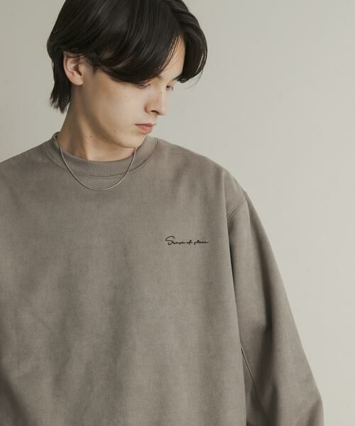 SENSE OF PLACE by URBAN RESEARCH / センスオブプレイス バイ アーバンリサーチ スウェット | シシュウフェイクスエードクルーネックスウェット | 詳細19