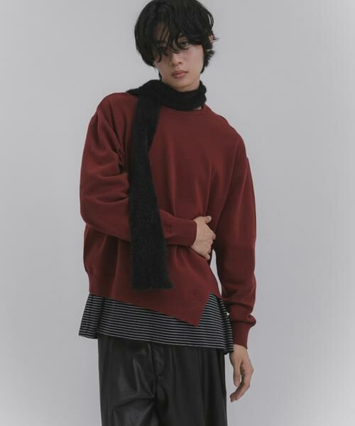 SENSE OF PLACE by URBAN RESEARCH / センスオブプレイス バイ アーバンリサーチ ニット・セーター | アシメクルーネックニット | 詳細1