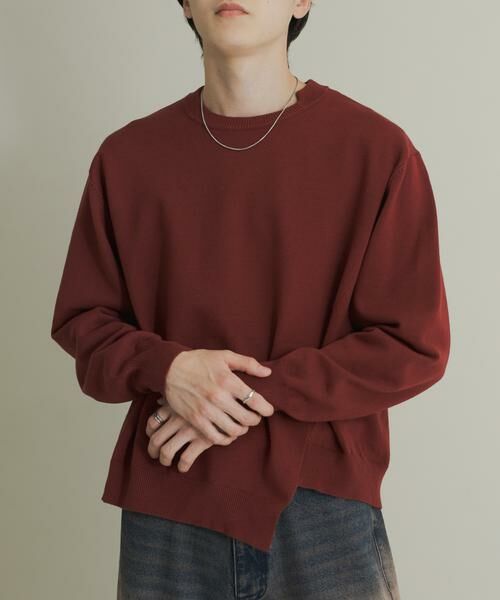 SENSE OF PLACE by URBAN RESEARCH / センスオブプレイス バイ アーバンリサーチ ニット・セーター | アシメクルーネックニット | 詳細7