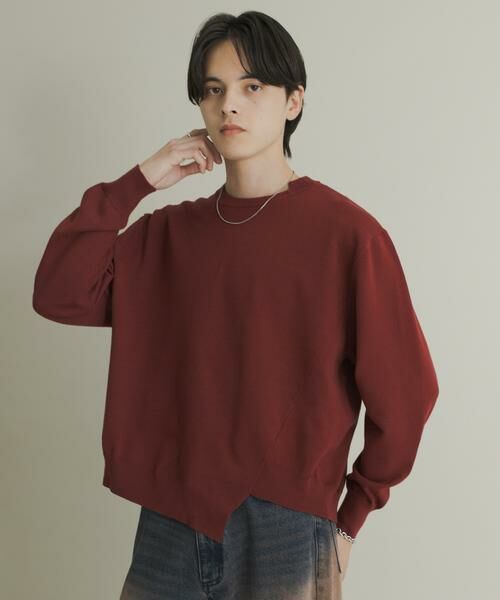 SENSE OF PLACE by URBAN RESEARCH / センスオブプレイス バイ アーバンリサーチ ニット・セーター | アシメクルーネックニット | 詳細9