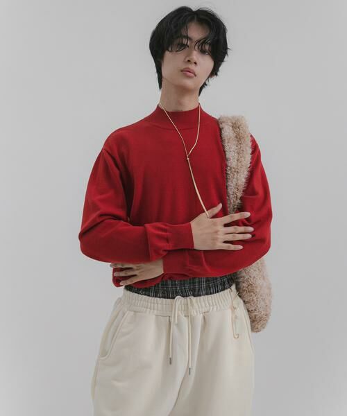 SENSE OF PLACE by URBAN RESEARCH / センスオブプレイス バイ アーバンリサーチ ニット・セーター | 『一部WEB限定カラー』『洗濯可/毛玉防止』ストレッチモックネックニット | 詳細4