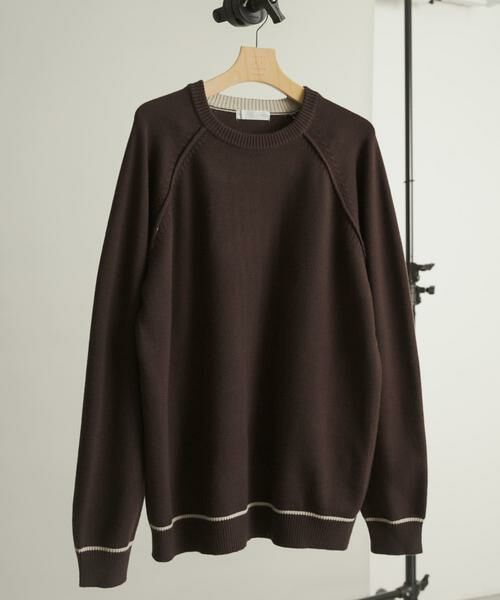 SENSE OF PLACE by URBAN RESEARCH / センスオブプレイス バイ アーバンリサーチ ニット・セーター | 『一部WEB限定カラー』『洗濯可/毛玉防止』ストレッチハイショクラインニット(ブラウン)