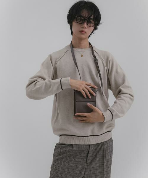 SENSE OF PLACE by URBAN RESEARCH / センスオブプレイス バイ アーバンリサーチ ニット・セーター | 『一部WEB限定カラー』『洗濯可/毛玉防止』ストレッチハイショクラインニット(ベージュ)