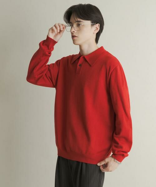 SENSE OF PLACE by URBAN RESEARCH / センスオブプレイス バイ アーバンリサーチ ニット・セーター | 『一部WEB限定カラー』『洗濯可/毛玉防止』ストレッチニットポロシャツ | 詳細4