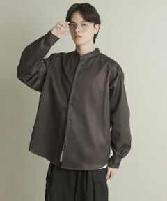 SENSE OF PLACE by URBAN RESEARCH / センスオブプレイス バイ アーバンリサーチ シャツ・ブラウス | ウールライクバンドカラールーズシャツ