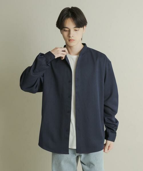 SENSE OF PLACE by URBAN RESEARCH / センスオブプレイス バイ アーバンリサーチ シャツ・ブラウス | ウールライクバンドカラールーズシャツ | 詳細4