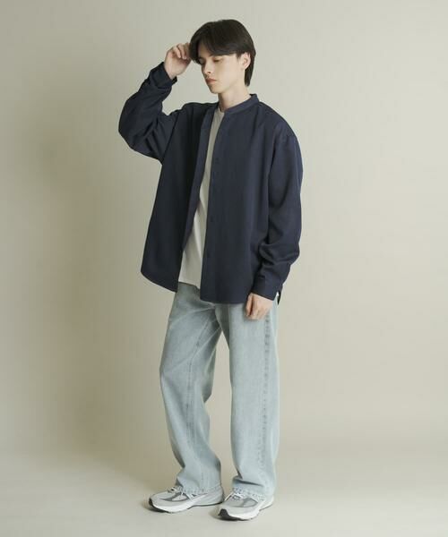 SENSE OF PLACE by URBAN RESEARCH / センスオブプレイス バイ アーバンリサーチ シャツ・ブラウス | ウールライクバンドカラールーズシャツ | 詳細8