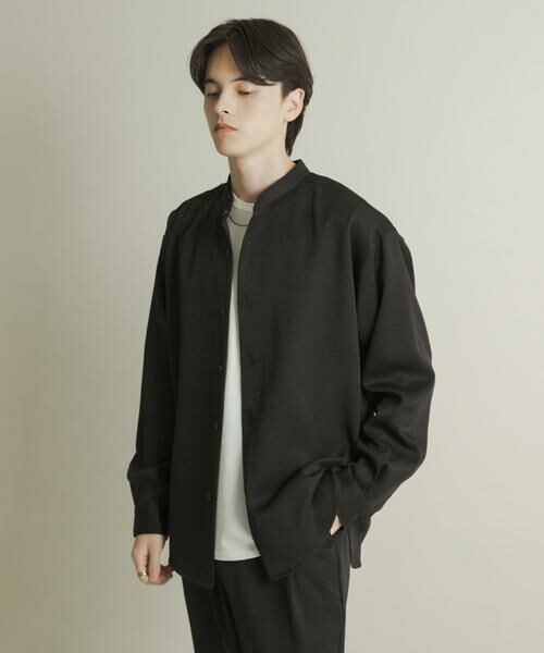 SENSE OF PLACE by URBAN RESEARCH / センスオブプレイス バイ アーバンリサーチ シャツ・ブラウス | ウールライクバンドカラールーズシャツ | 詳細18